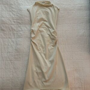 Reformation Cream Mock Neck mini dress